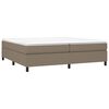 vidaXL Cama box spring con colch&oacute;n tela gris taupe 200x200 cm