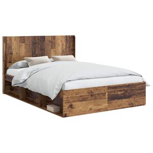 vidaXL Estructura de cama con almacenamiento y cabecero 2 uds.