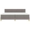 vidaXL Cama tipo Box Spring con colch&oacute;n Taup&eacute; 200 x 200 cm tela