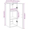 vidaXL Armario de pared Roble artesanal 34,5 x 34 x 90 cm