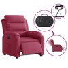 vidaXL Sillón reclinable eléctrico de terciopelo rojo tinto