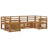 vidaXL Conjunto de sof&aacute;s de exterior 5 uds. Natural