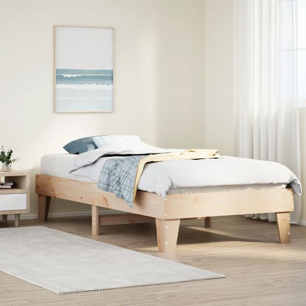 vidaXL Estructura de cama sin colchón madera maciza de pino 90x190 cm