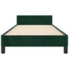 vidaXL Estructura cama sin colch&oacute;n terciopelo verde oscuro 120x200 cm