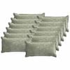 vidaXL Funda de almohada 12 pcs HOUTEN Verde 40 x 80 cm Tela Chenille