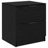 vidaXL Armario de Noche con caj&oacute;n 2 pcs Roble Negro 45 x 39 x 50cm
