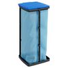 vidaXL Soportes para bolsas de basura 2 uds PP negro y azul 60 L