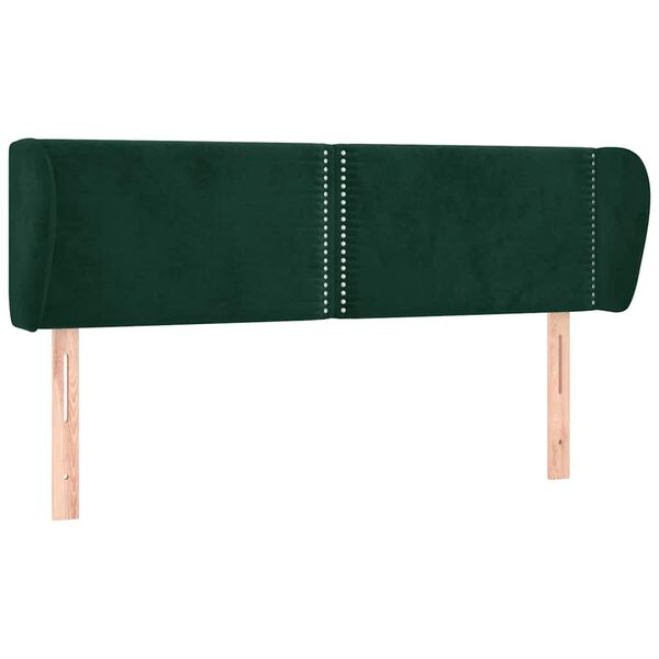 vidaXL Cabecero de terciopelo verde oscuro 147x23x78/88 cm