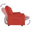 vidaXL Sill&oacute;n reclinable 4 plazas posavasos cuero sint&eacute;tico rojo tinto