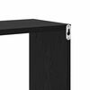 vidaXL Estante de pared con estante Negro Madera de ingenier&iacute;a