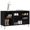 vidaXL Mueble zapatero madera contrachapada negro 102x36x60 cm