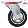vidaXL Ruedas giratorias 24 unidades 75 mm
