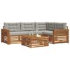 vidaXL Conjunto de sof&aacute;s de exterior 5 pcs Gris Natural y Claro