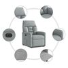 vidaXL Sill&oacute;n el&eacute;ctrico reclinable elevable de tela gris claro