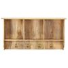 vidaXL Perchero de pared de madera maciza de mango 70x20x36 cm