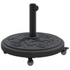 vidaXL Base para sombrilla 15.6 kg Negro Hierro Circular