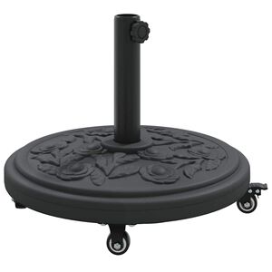 vidaXL Base para sombrilla 15.6 kg Negro Hierro Circular