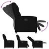 vidaXL Sill&oacute;n reclinable el&eacute;ctrico de tela negro