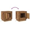 vidaXL Armario de Noche 2 pcs Madera vieja 44 x 34,5 x 45 cm