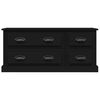 vidaXL Mueble para TV madera contrachapada negro 100x35,5x45 cm