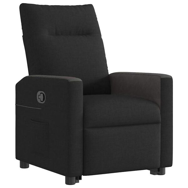 vidaXL Sill&oacute;n reclinable elevable tela negro