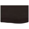 vidaXL Encimera baño madera maciza tratada marrón oscuro 60x50x(2-4)cm