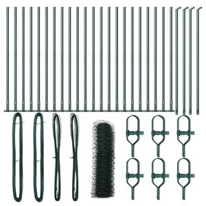 vidaXL Poste de Valla Verde