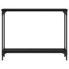 vidaXL Mesa Consola con estante Roble Negro 100 x 22,5 x 75 cm
