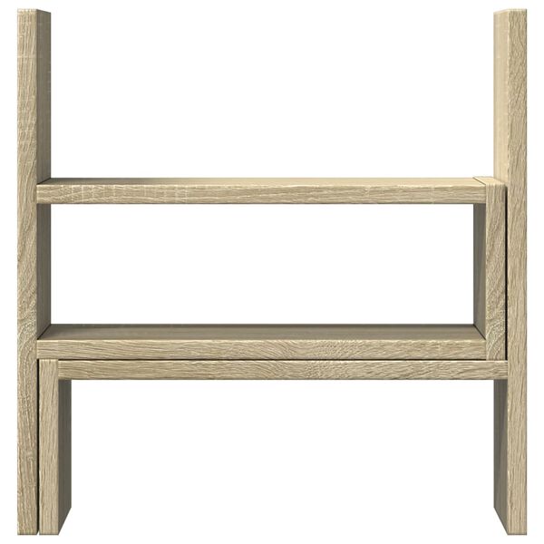 vidaXL Organizador de escritorio ajustable roble Sonoma 40x17x41 cm