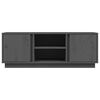 vidaXL Mueble de TV madera maciza de pino gris 110x35x40,5 cm