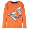 vidaXL Camiseta infantil de manga larga naranja oscuro 92