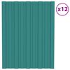 vidaXL Panel de techo 12 pcs Verde 60 x 45 cm Acero galvanizado