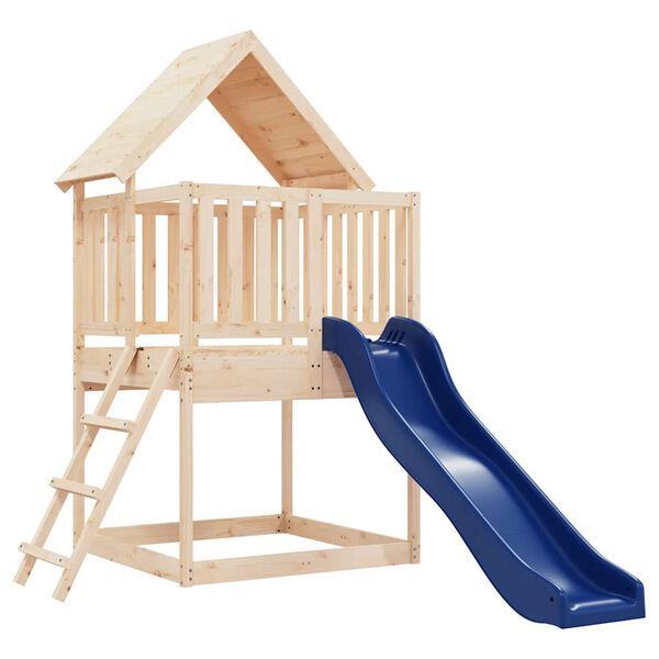 vidaXL Parque infantil de exterior madera maciza de pino