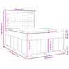 vidaXL Cama box spring con colch&oacute;n tela azul 160x200 cm