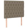 vidaXL Cabecero de cama gris topo 100x7x118/128 cm Tela