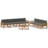vidaXL Conjunto de sof&aacute;s de exterior 8 pcs Natural y Antracita