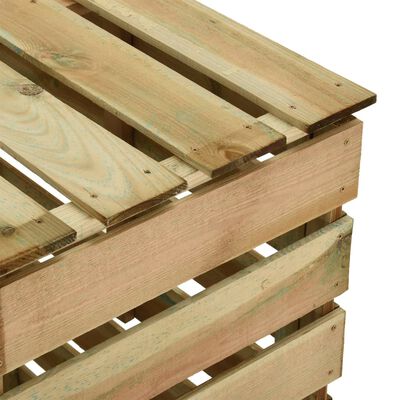 vidaXL Compostador listones 3 uds madera pino impregnada 80x50x100 cm