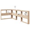 vidaXL Cabecero librer&iacute;a en forma de L madera maciza de pino 90 cm