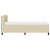 vidaXL Cama tipo Box Spring con colch&oacute;n Crema 200 x 90 cm tela