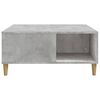 vidaXL Mesa de centro madera contrachapada gris hormigón 80x80x36,5 cm