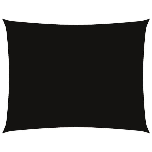 vidaXL Toldo de vela rectangular tela Oxford negro 5x6 m