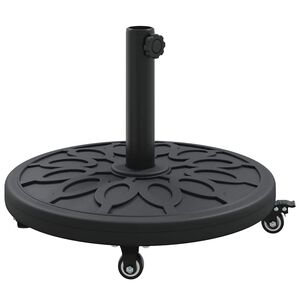 vidaXL Base para sombrilla 15.25 kg Negro Hierro Circular