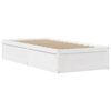vidaXL Estructura de cama sin colch&oacute;n madera maciza blanca 75x190 cm