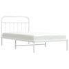 vidaXL Estructura cama sin colchón con cabecero metal blanco 107x203cm