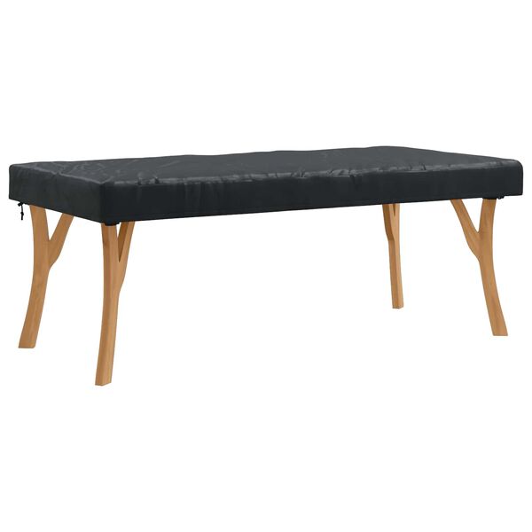 vidaXL Cubierta de Mesa Liso Negro 182 x 102 x 15 cm tela