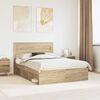 vidaXL Estructura de cama Sonoma 160 x 200 cm Madera de pino macizo