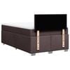 vidaXL Cama box spring con colch&oacute;n tela marr&oacute;n oscuro 120x200 cm