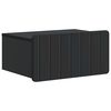 vidaXL Mesita de Noche de Pared con caj&oacute;n Negro 49 x 34,5 x 24 cm