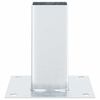 vidaXL Bases para postes cuadradas 12 uds. Plata 71x71 mm
