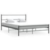 vidaXL Estructura de cama sin colch&oacute;n metal gris 140x200 cm